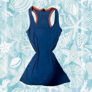Blue full length racer back tank top 💙💙